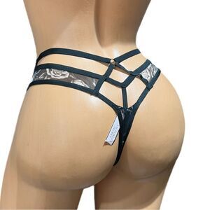 Victorias Secret Very Sexy Sheer Mesh Strappy Thong Panty Small